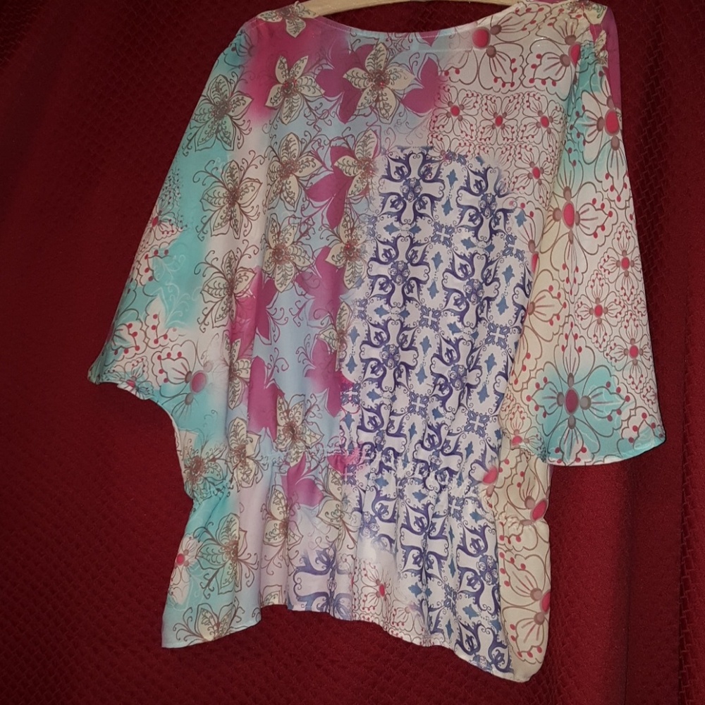 Multicolored multipatterned blouse - Picture 2 of 2